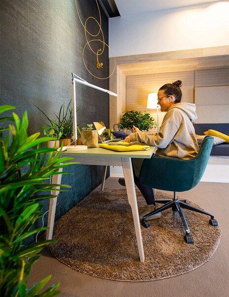 Büroeinrichtung in wohnlicher Atmosphäre