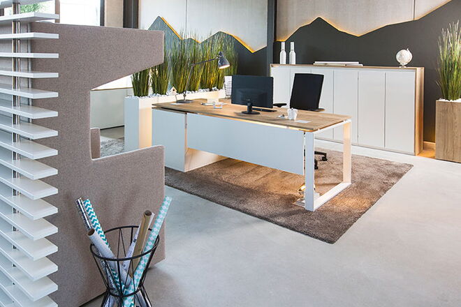 Büroeinrichtung in wohnlicher Atmosphäre